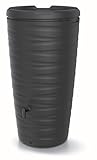 Regenwassertonne Regentonne Regenbehälter Regentank Regenfass Amphore 240L Welle-Disign 3D mit Wasserhahn (Anthrazit)