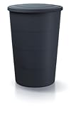 RETEC Regentonne Logos, Grau, UV-beständiger Kunststoff, 160 Liter Fassungsvermögen, Garten Regentonne