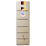 4rain Slim Wandtank Regentonne 330 Liter sandbeige - Regenwassertank, Wasserbehälter, Fass, Wassertank, Regenfass, Regenwassertonne, Wassertonne, Wassertonnen für Garten, Wasserfass