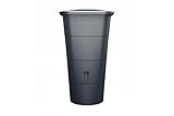 GARANTIA Ibiza Regentonne eckig 200 Liter Graphite Grey inkl. Deckel und Hahn