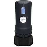 YourCasa Regentonne 200L [RainBell] mit Standfuss, Deckel & Wasserhahn - Regenfass Frostsicher Kunststoff - Regenwassertonne Regenwassertank Garten Wassertank Regensammler Wasserfass (Anthrazit,200L)