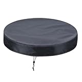 MagiDeal Fassabdeckung, Ersatz-Regen- und Schneeeimerschutz, Universelle Wassertonnen Schutz, Regentonne Verkleidung Rund, Winddichte Wasser-Regenfass-Aufbewahrungsfassabdeckung für Freien, 65 X 10 Cm