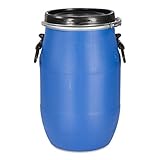 kanister-vertrieb 30 Liter Weithalsfass, Deckelfass, Spannringfass schwarz, blau, grün (blau)
