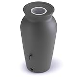 YourCasa Regentonne 120-230 Liter [DropCatcher] mit Filterkorb & Wasserhahn - Regenfass Frostsicher Kunststoff - Regenwassertonne - Regenwassertank Garten Wassertank Regensammler (Anthrazit, 230L)