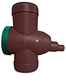 YourCasa Regensammler [Downpipe] Überlaufstop, Absperrhahn & Metallfilter - Verbinde Fallrohr 68-100mm DN100 und Regentonne Fallrohr Regensammler Regenwassersammler Regenrinnen Ablauf (Braun)