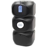 YourCasa Regentonne 320 Liter [Aquablock] - Wandtank mit Wasserhahn & Deckel - Wassertonne eckige Form - Regenfass Frostsicher Regenwassertonne Regenwassertank Wasserfass Garten (Anthrazit)