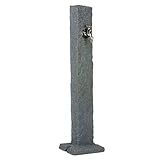 Wasserzapfstelle anthrazit Wasserentnahmestelle Natura black granit aus hochwertigem Kunststoff mit Wasserhahn. Die Wasserzufuhr erfolgt über ein handelsübliches Schlauchstecksystem auf der Rückseite