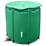 RAMROXX 750L Regenwassertonne Regentonne Wassertank faltbar mit Ablasshahn 98x100cm