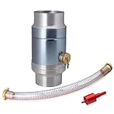 IGarden 100mm Regenwassersammler mit 45cm Schlauch- und Fassanschluss für das Fallrohr,Verzinktem Stahlblech + Aluminium Regensammler doppelwandigem Aufbau,Fallrohre DN100 Wassersammler für Regentonne