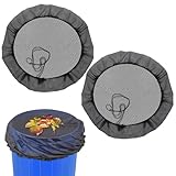 Regentonnen Netz Abdeckung 95cm Regentonnenabdeckung Deckel Rund Verstellbares Regentonne Netz Abdeckung mit Zugkorde 2 Stück