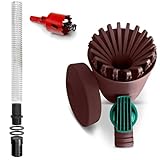 YourCasa Regensammler Set [Downpipe] mit Verbindungsschlauch 30cm & Regentonnendurchführung - Absperrhahn und Filter zum Verbinden von Fallrohr 68-100mm DN100 Regentonne Regenwassersammler (Braun)