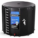 GRÜNTRAUM Regentonne faltbar 1000L XXL – Regenfass groß/Regenwassertonne/Wassertank faltbar – Wasserfass stabil – witterungsbeständig – mit Füllstandsanzeige & Air Wing System (Schwarz)