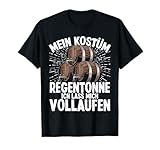 Karneval Kostüm Herren Regentonne Fasnacht Party Kostüm T-Shirt