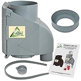 Fallrohrfilter Regensammler T50 braun/grau - Der Regenwasser-Filter für Regentonnen mit bis zu 95% Wirkungsgrad mit Universalanschluss für alle Fallrohre 75-110mm (T50 Grau)