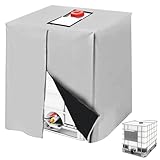 IBC Tank Abdeckung, IBC Container Abdeckung, Abdeckplane für Wassertank 1000L, 420D Container Abdeckplane Wasserdicht Winddicht UV-Beständiges für Tank Behälter Regentonne