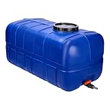 Garronda Wassertank 280 Liter Wasserbehälter mit Deckel Regenwassertank Großbehälter für Haushalt und Gewerbe GD-0098 (Blau)