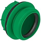 MegaHaustechnik HT Anschraubmuffe DN50 an Wandung von Tank Regentonne für Rohr Außendurchmesser 50mm, Durchführung Verbinder Verschraubung Kanalrohr Abwasser Abfluss Leitung Lüftung Kunststoff grün