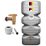 CUBUS Gartentank Komplett-Set 700 L, betongrau