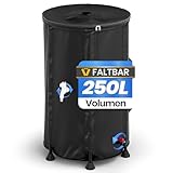 Oramics Faltbare Regentonne 250L – Wasserspeicher für Garten & Balkon – Platzsparender Regenwassertank – Wassertank zum nachhaltigen und umweltbewussten Gießen von Blumen, Pflanzen, Obst, Gemüse