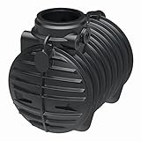 GreenLife Zisterne Erdtank 3400 Liter Solo Ink. 3 Anschlüsse DN 100 mit Gummidichtung - Regenwasserbehälter BZW. Regenwassertank unterirdisch für Regenwasser