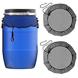 Regentonnen Netz, 2 Stück Hochwertige Regentonne Abdeckung mit Zugkordel, Abdeckung Verstellbares Zugkordel Regentonnen Schutznetz Mückenschutz Regentonne Schutzabdeckung (85cm)