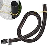 ENTNAHME-Set für REGENTONNE und REGENFASS, für REGENWASSERTANK mit Schlauch in grau/braun und WANDDURCHFÜHRUNG (ca. 32mm= 5/4 Zoll) (Braun)