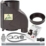 Regensammler Regenfilter Fallrohrfilter Füllautomat Regenwasserfilter Regenwassersammler f. Regentonne, Regenfass, hoher wirkungsgrad mit komplettem Anschluss-und Verbindungs-Set (Braun)