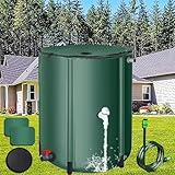 QXLXS 50L Faltbare Regentonne , Regenwassersammelsystem, Witterungsbeständig Regenfass Wassertank, Faltbares Wasserfass Regentonne für Regenwassersammlung, Regenwassertonne witterungsbeständig